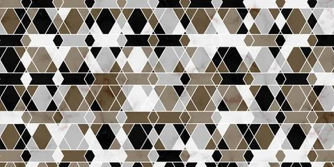 Geometric pattern with polygonal shape and marble texture Stock Illustration