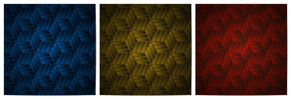 Geometric pattern with polygonal shape dark background Stock Illustration