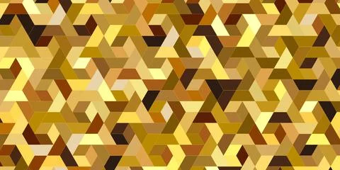 Geometric pattern with polygonal shape golden background Stock Illustration