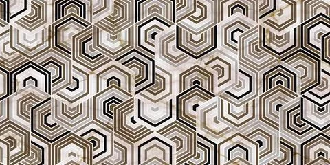 Geometric pattern polygonal shape golden background Stock Illustration