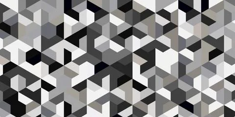 Geometric pattern with polygonal shape gray background design modern Stock Illustration