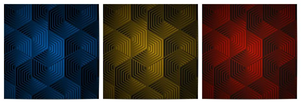 Geometric pattern with polygonal shape overlapping Stock Illustration