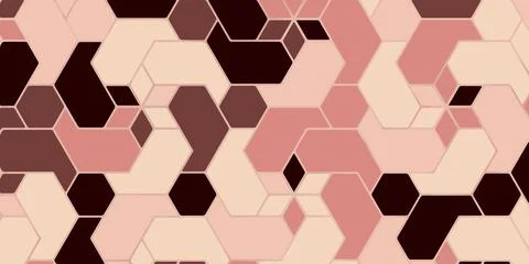 Geometric pattern with polygonal shape pink background Stock Illustration