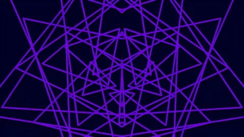 Geometric Pattern with Purple Lines, Digital Art Background 스톡 동영상 341400293