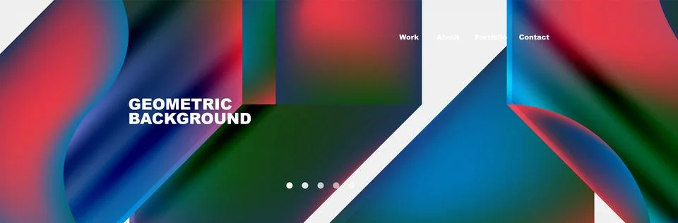 Geometric pattern with rainbow of colors on rectangle display device 스톡 일러스트