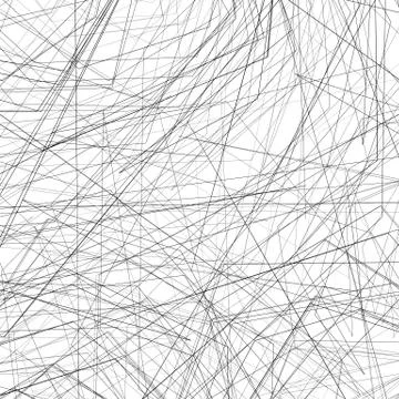 Geometric pattern with random intersecting lines. Chaotic rough texture. Illustrazione stock