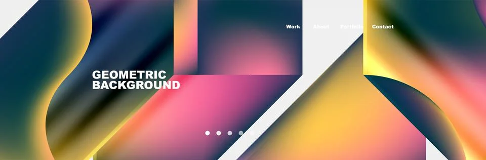 Geometric pattern with rectangle and triangle shapes in a rainbow of colors イラスト素材