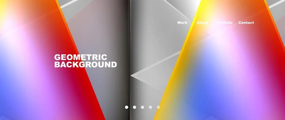 Geometric pattern with rectangles and triangles in a rainbow of colors 스톡 일러스트