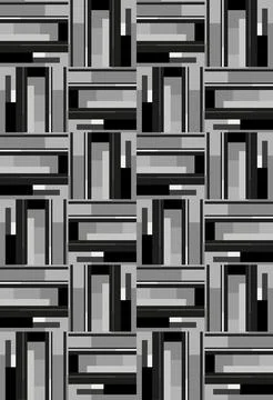Geometric pattern of rectangles in grayscale. Illustrazione stock