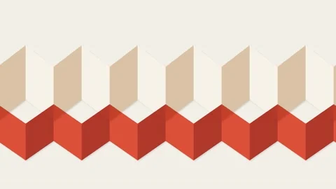 Geometric pattern with red and beige shapes. 2d animation 库存影片 342919351
