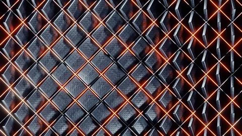 Geometric pattern with red and black light effects, contemporary and futuristic Stock-Illustration