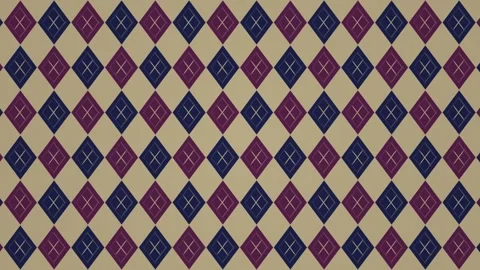 Geometric pattern with red and blue diamonds on beige Stock Footage 338191534