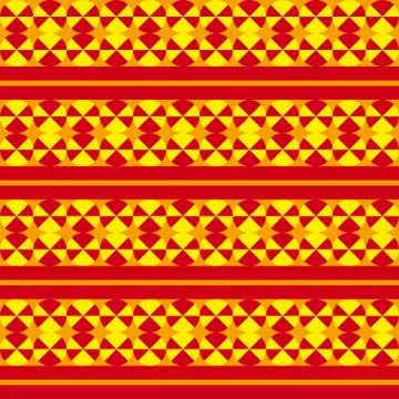 Geometric pattern with red and orange circles Stock Illustration