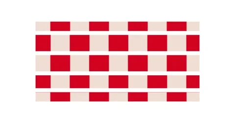 Geometric pattern with red and white squares animation video Stock Footage 343698692