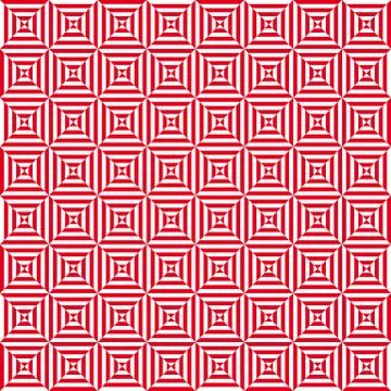 Geometric pattern with red and white diamonds Stock Illustration