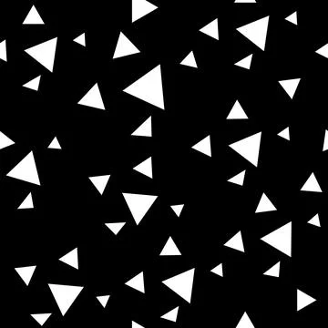 Geometric Pattern, repeating pattern with triangles on a black background Stock Illustration