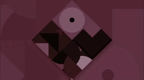 Geometric pattern rotating and changing, seamless loop background. Motion Illustrazione stock