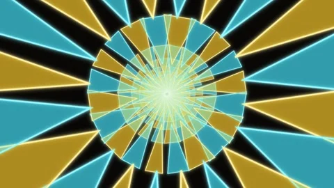 Geometric pattern with rotating shapes in bright colors Stock Footage 336995210
