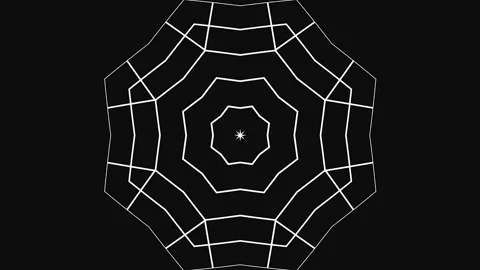 Geometric Pattern Rotating Slowly with Subtle Light Changes on Dark Backgro.. Video stock 341652547