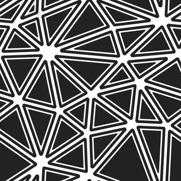 Geometric pattern. Rounded solid shapes in frames. Big triangles size. Blac.. Stock Illustration