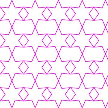 A geometric pattern of rows of star outlines on a white background. Vector .. Stock Illustration