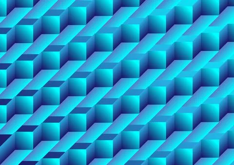 Geometric pattern on screen. Abstract background. Isolated cubes design Stock Illustration