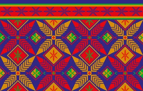 Geometric pattern seamless background Suitable for printing on fabrics Illustrazione stock