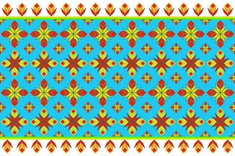 Geometric pattern seamless background Suitable for printing into fabrics. Stock Illustration