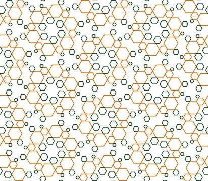 Geometric pattern seamless. Green color with polygons. Vector illustration. Stock Illustration