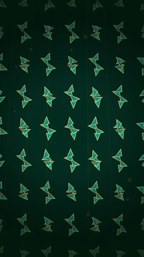 Geometric Pattern Seamless Loop: Teal and Gold Triangles Abstract Background Stock Footage 347697486