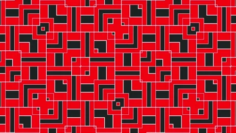 Geometric pattern seamless looping animated background, geometrical ornament Stock Footage 152421765