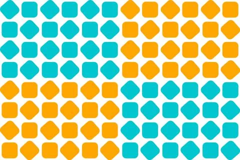 Geometric pattern seamless. Orange and aquamarine colors with rhombus. Vector Stock Illustration