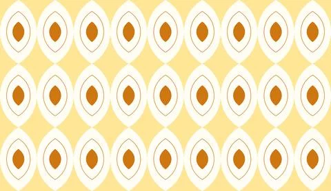 Geometric pattern seamless. Orange, yellow colors. Oval, leaf, semicircle. Ve Stock Illustration