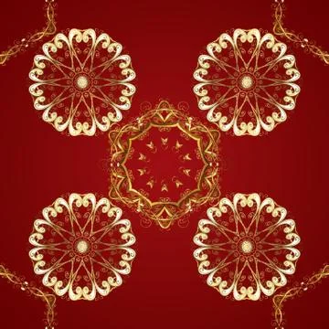 Geometric pattern. Seamless ornament. Vector. Lace pattern. Vector. Sketch, scri Stock Illustration