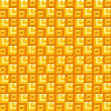 Geometric pattern, seamless square simple background texture 3d orange isom.. Stock Illustration