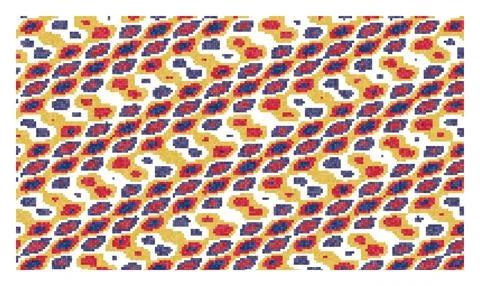 Geometric pattern seamless textile design with rhombus and abstract shapes .. Illustrazione stock