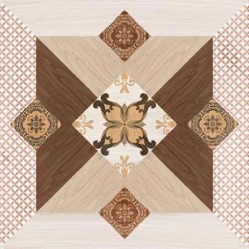 Geometric pattern shape wooden decor floor and wall tile. Stock Photos