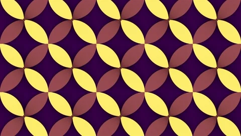Geometric pattern with shifting circle sectors and rotation. 3d loop animation Stock Footage 306214167