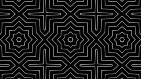 Geometric pattern simple line kaleidoscope motion graphics Stockbeeldmateriaal 153008011