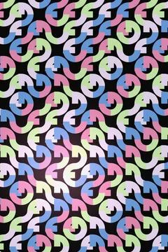 Geometric Pattern with Smiling Faces Stock Photos