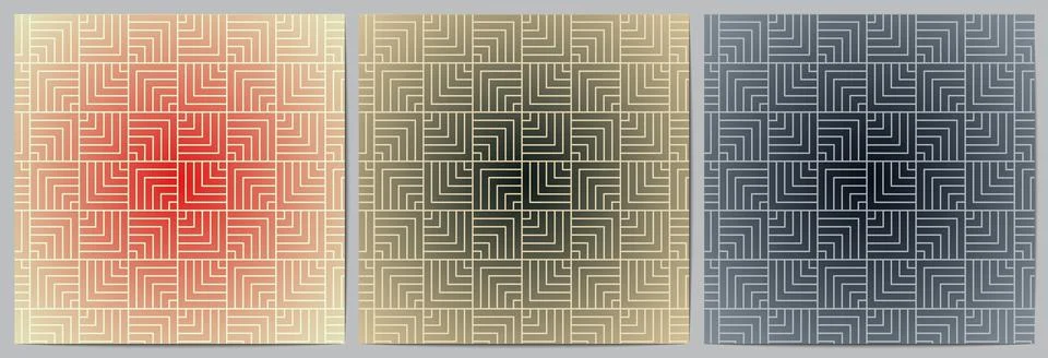 Geometric pattern with square shape and diagonal lines Illustrazione stock