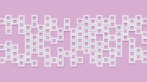 Geometric pattern with square shapes, looping abstract animated background Stock Footage 161593196