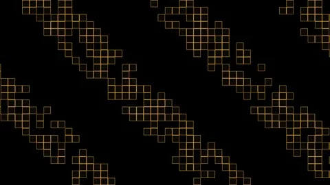 Geometric pattern with squares and lines on a dark Stock Footage 338405907