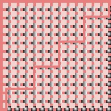 Geometric pattern with squares, balls and stripes Stock Illustration