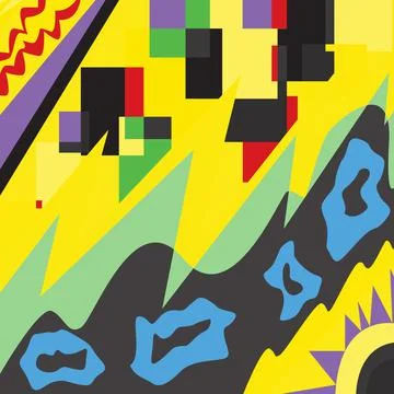 Geometric pattern. Squares, triangles, ovals. Multicolored background. Pucci  Illustrazione stock