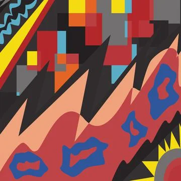 Geometric pattern. Squares, triangles, ovals. Multicolored background. Pucci  Illustrazione stock