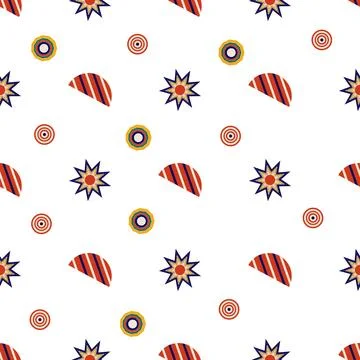 Geometric pattern of stars on a white Illustrazione stock