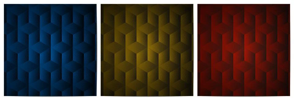 Geometric pattern with striped wavy lines polygonal shape Stock Illustration