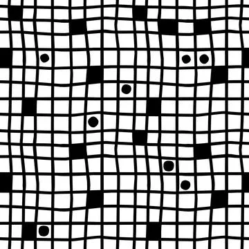 Geometric pattern with stripes and dots Stock Illustration