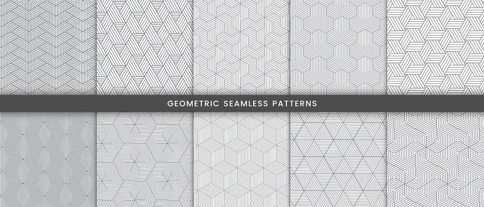 Geometric pattern with stripes lines polygonal shape Stock Illustration